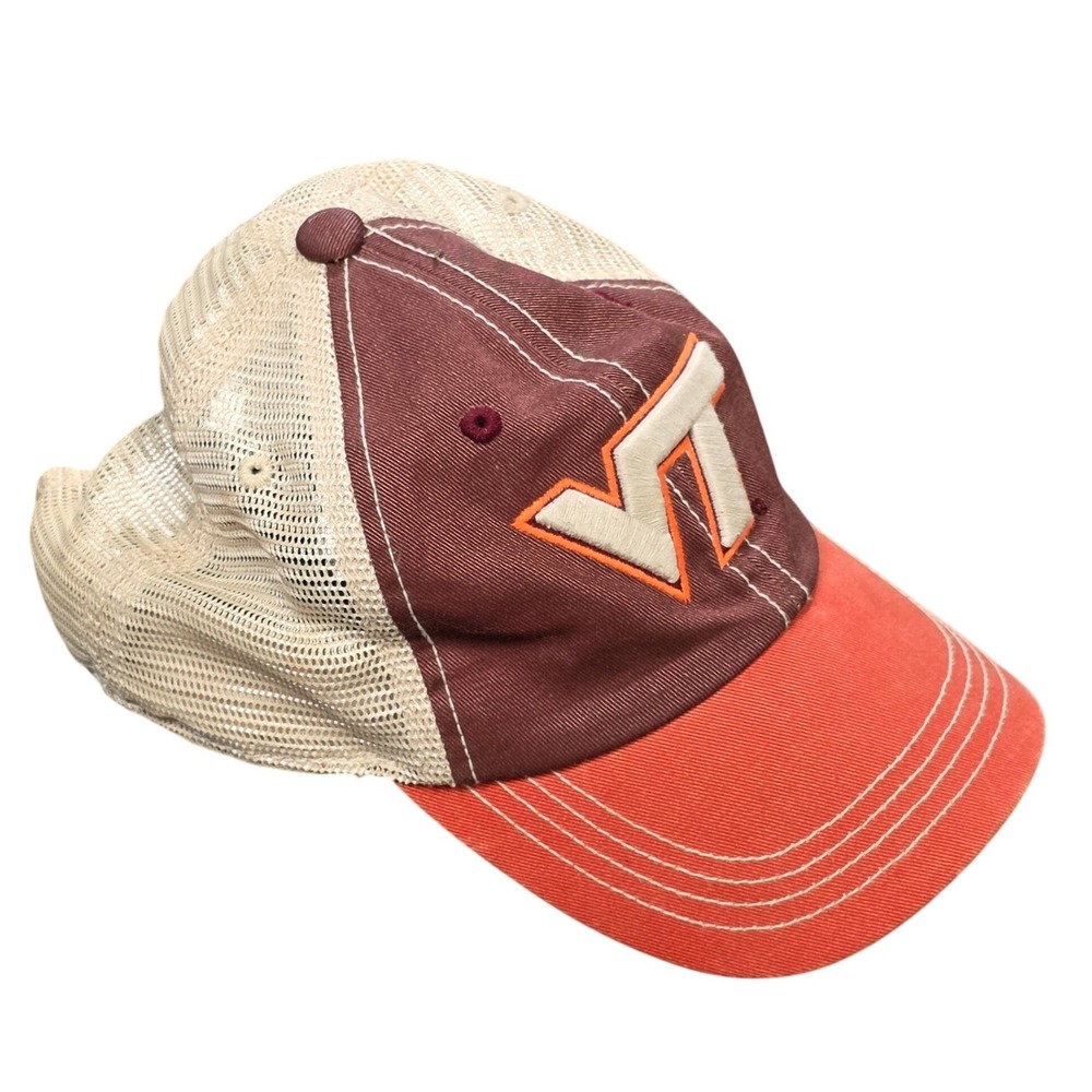 Top of the World Virginia Tech Hokies  Trucker Hat Youth OS Maroon Orange
